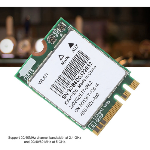 Para Killer 1535ac De Doble Banda 802.11ac Ngff M.2 867mbps