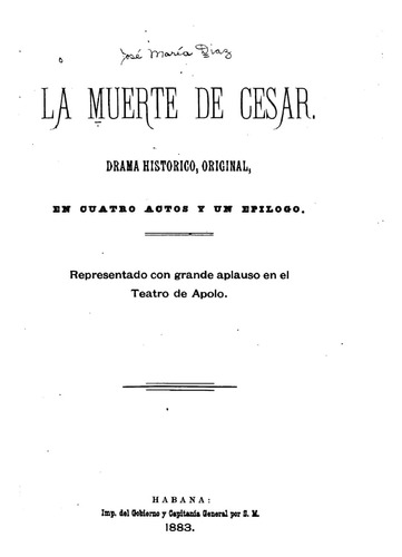 Libro: La Muerte De Cesar, Drama Histórico (edición