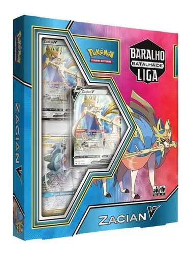 Lata Pokémon Zamazenta V Lendas de Galar - Copag - Deck de Cartas