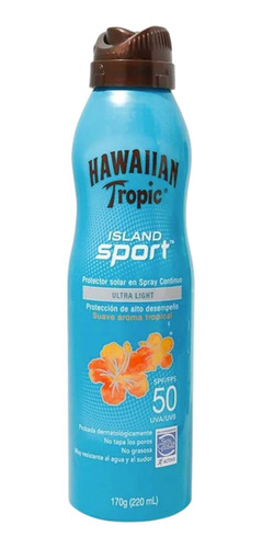 Protector Solar Sport Fps50 Hawaiian Tropic Island 220ml