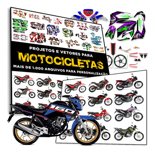 Projetos De Adesivos E Vetores Para Motocicletas (cdr/pdf)