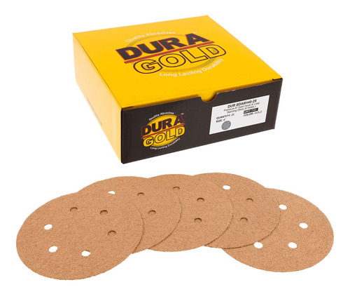 Dura-gold Discos De Papel De Lija Dorados De Grano 40 De 6 P