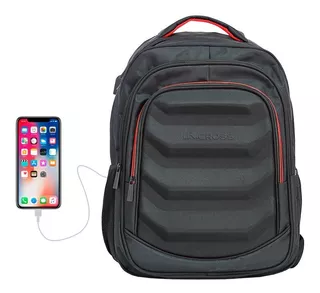 Mochila Porta Notebook Usb Urbana Grande Reforzada Tablet Tapa Dura