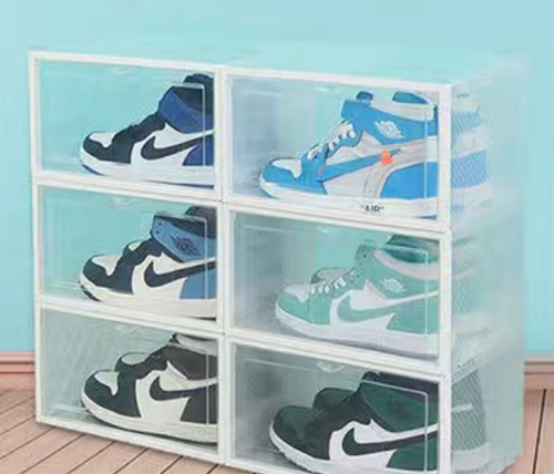 Imagen 3 de 4 de Organizador De Zapatos Caja Transparente Pack 4 Para Exhibir