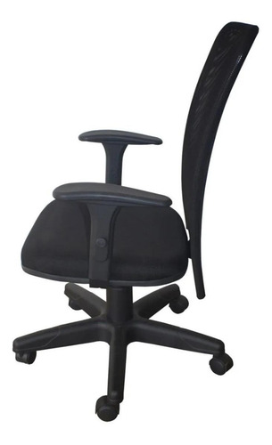 Imagem 2 de 3 de Cadeira de escritório Ecoflex EC-4882-C preta com estofado de tecido