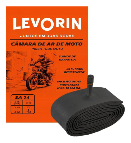 Camara Levorin Motorcycle Inner Tubes 2.1/4 A 80/100 Sa-14 T