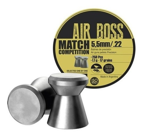 Balines Air Boss Match Competition 5,5 X 250 Aire Comprimido