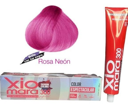 Tinte Para Cabello Xiomara 300 Fashion Tono Rosa Neon 100g