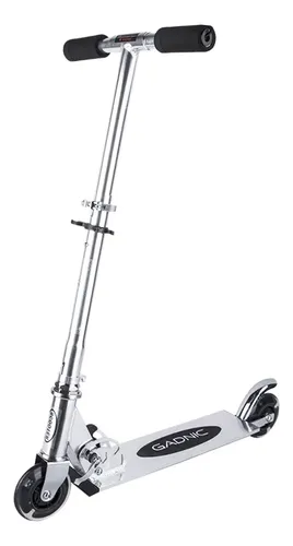 Monopatín Plegable Gadnic Metal 30kg Niños Freno Presion Color Gris