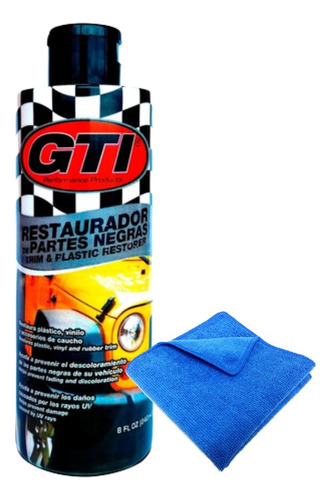 Restaurador De Partes Negras Gti 240ml Para Carro Y Moto