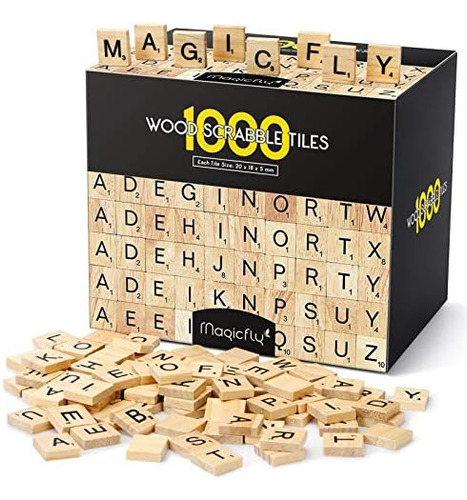 Magicfly 1000 Piezas De Fichas De Scrabble, Fichas De Letras