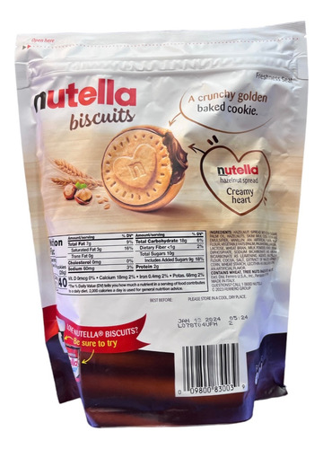 Paquete De Deliciosas Galletas Nutella Biscuits