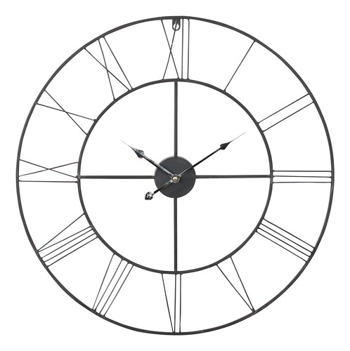 Reloj De Pared De Metal Redondo Alpin Gris