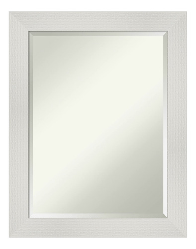 Mirror De Pared Enmarcado De Arte Amanti, 28.4 X 22.4, Blanc