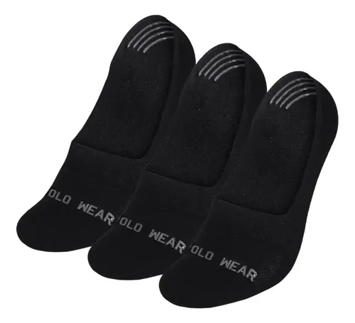 Kit 3 Pares De Meias Sapatilha Masculinas Polo Wear Preto 39-42