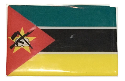 Adesivo Resinado Bandeira De Moçambique 9x6 Cm