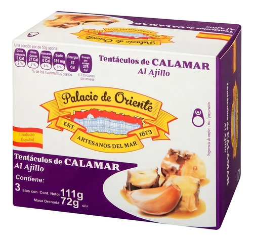 Tentaculos De Calamar Palacio Oriente Ajillo 3ude 111 Gramos