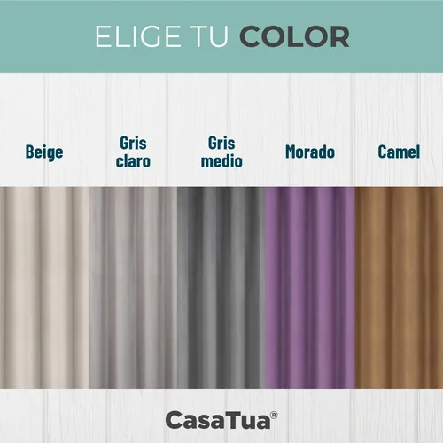 Cortina 100% Blackout Terciopelo Engomada 135x220 Casatua X2