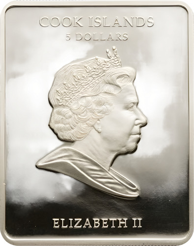 5861 Ilhas Cook $5 2009 Prata Proof Ø30x38mm Mestres Da Pint