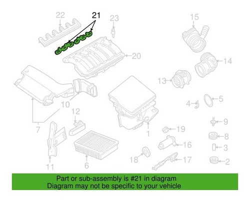 Junta Empaque Admision Bmw 320 323 325 328 X3 X5 1995-2005