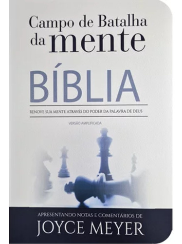 Bíblia De Estudo Campo Batalha Da Mente Joyce Meyer Capa Branca Luxo