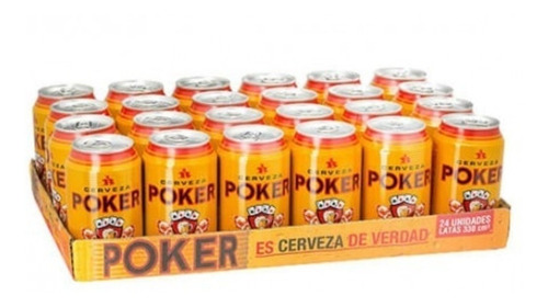 Cerveza Poker Paca X 24 Latas - mL a $11