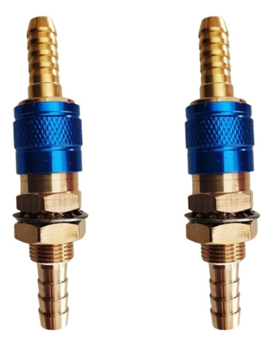 Kit 2 Adaptador Gás Refrig. Água Conector Rápido Tig Mig A/f