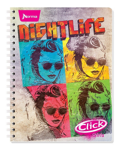 Cuaderno Profesional 100h Raya Norma Click Girls Nightlife