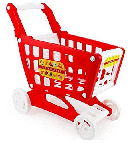 Boley Mart Red Shopping Cart - Compras De Comestibles Juego
