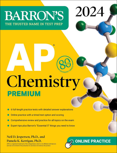 Book : Ap Chemistry Premium, 2024 6 Practice Tests...