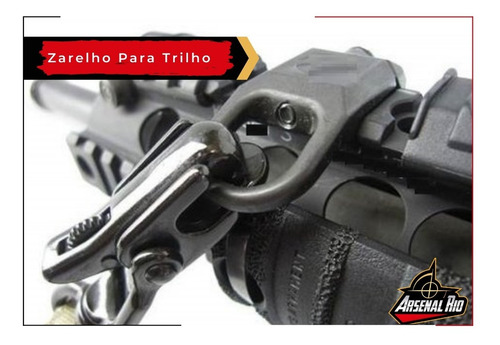 Imagem 7 de 10 de Zarelho Para Trilho 20 A 22mm Todas Bandoleiras Arsenal Rio