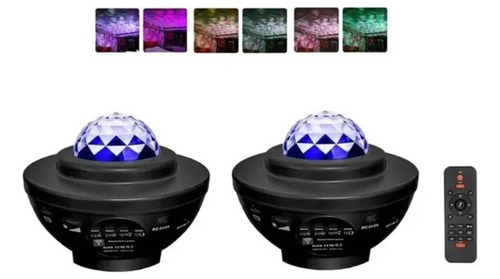 Pack X2 Proyector Galaxia Estrellas Led Y Sonido Bluetooth