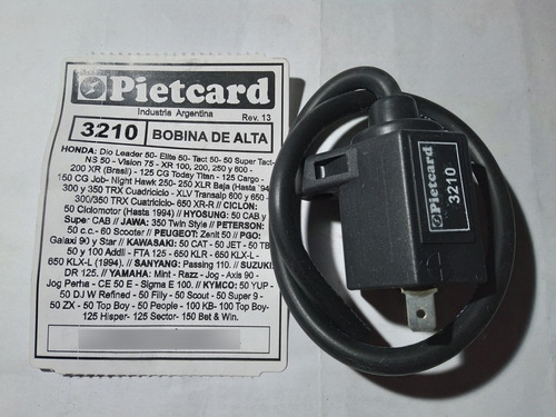 Bobina Alta Ignición Piedcard 3210 Honda Kawasaki Yamaha 