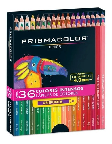 Colores Prismacolor Junior Redondos Caja X36 Unipunta 4mm