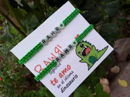 Pulseras Para Pareja Dinosaurio Rawr Brilla En La Oscuridad en venta en  Cajeme Sonora por sólo $   Mexico