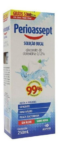Perioassept Solução Bucal Sabor Menta Sem Álcool 250ml