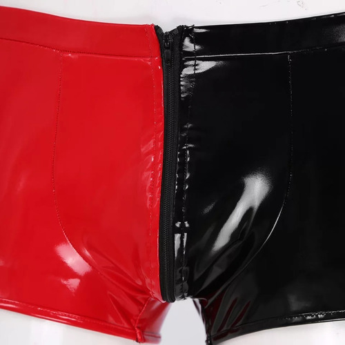 Pijama Sexual Sexy Para Hombre Tipo Bóxer De Cuero Con Crema