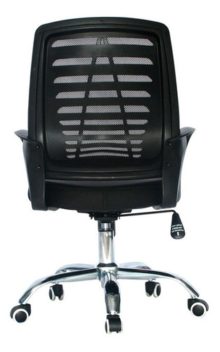 Imagen 2 de 4 de Silla De Oficina Chinu Base Cromo Graduable Ergonomica