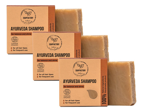 Soap Factory - Barra De Champu Solido Ayurveda Organica Con