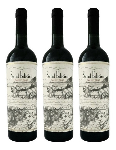 Vino Saint Felicien Cabernet Franc 750 Ml Botella Pack X3