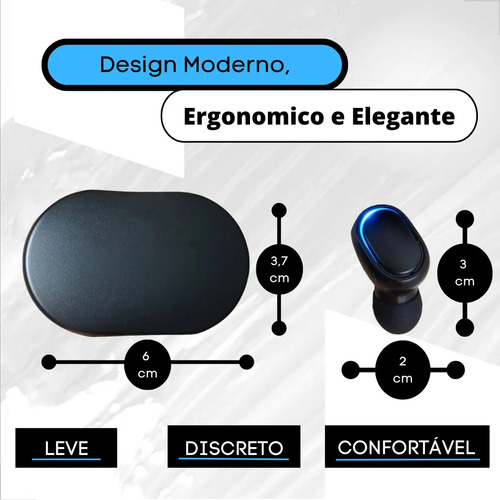 Fone De Ouvido Bluetooth 5.0 Par Sem Fio Duplo