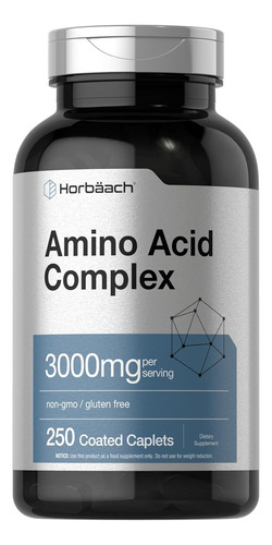 Complejo De Aminoácidos 3000mg 250 Comprimidos Horbaach 