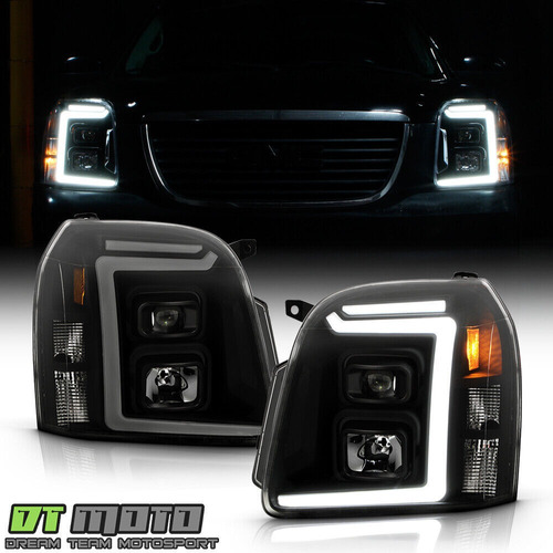 Par Faros Negro Ahumado Led Gmc Yukon Hybrid 2010 6.0l