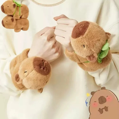 Pulsera De Peluche Con Forma De Tortuga Y Capibara, 18 X 9 C