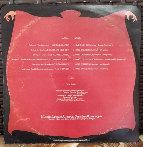 Lp Oswaldo Montenegro Ney Matogrosso Gonzaguinha Sivuca 1985 (Usado)