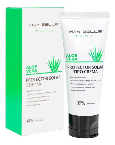 Protector Solar En Crema De Aloe Vera Maxbelle