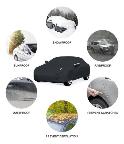 Cubierta De Coche Cubiertas Exteriores Completas A Negro L
