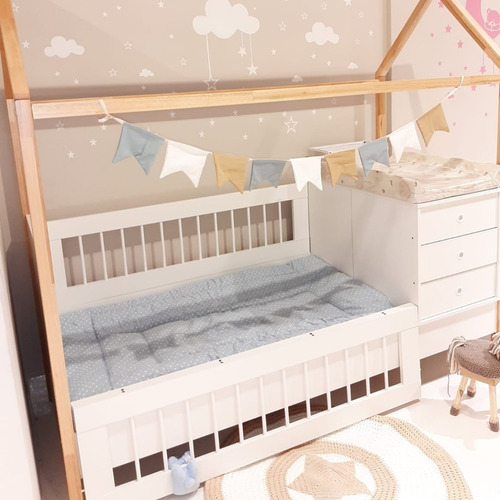 Cuna Funcional Casita Estilo Montessori