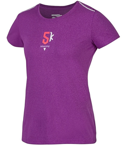 Playera Para Correr Mujer Saucony 5kmilestone Ropa Deportiva