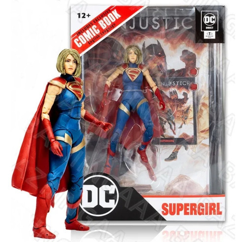 McFarlane DC Direct Injustice 2 Supergirl con cómic oficial